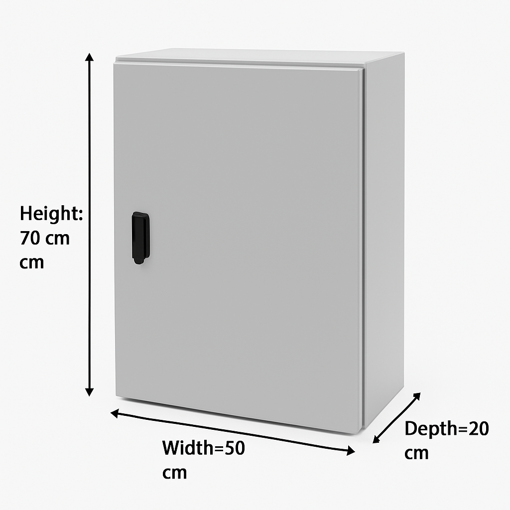 تابلو برق روکار فلزی 20*70*50*1m